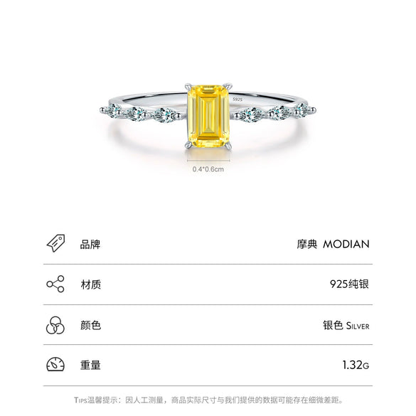 Wholesale Women's S925 Sterling Silver Geometric Pink Zircon Inlaid Ring