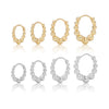 Wholesale Women's S925 Sterling Silver Geometric Plain Circle Ear Buckle With Electroplating