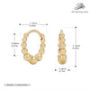 Wholesale Women's S925 Sterling Silver Geometric Plain Circle Ear Buckle With Electroplating