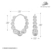Wholesale Women's S925 Sterling Silver Geometric Plain Circle Ear Buckle With Electroplating