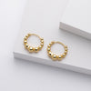 Wholesale Women's S925 Sterling Silver Geometric Plain Circle Ear Buckle With Electroplating