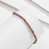 Wholesale Women's S925 Sterling Silver Geometric Purple Mica Stone Anklet