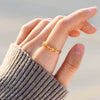 Wholesale Women's S925 Sterling Silver Geometric Ring With Electroplating