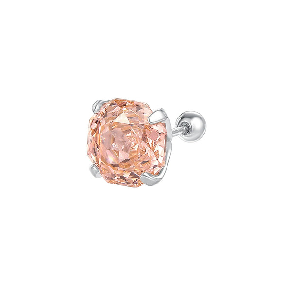 Wholesale Women's S925 Sterling Silver Geometric Rose Cutout Zircon Earrings Set With Zirconia