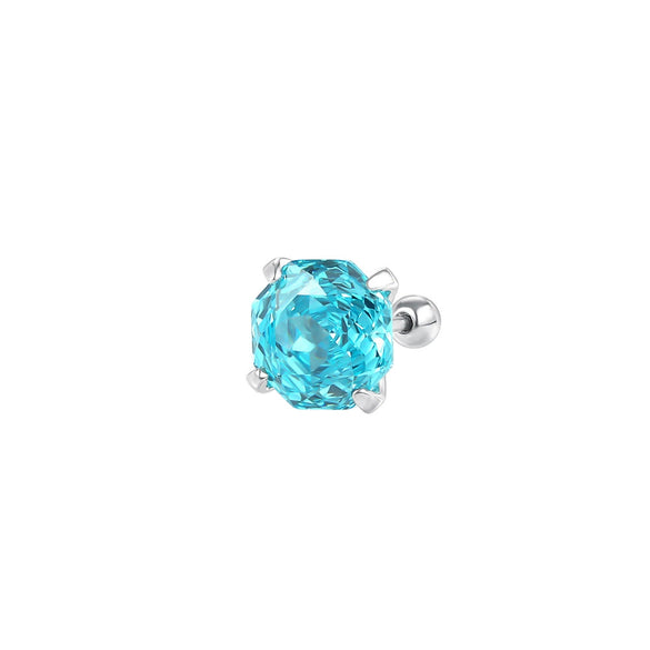 Wholesale Women's S925 Sterling Silver Geometric Rose Cutout Zircon Earrings Set With Zirconia