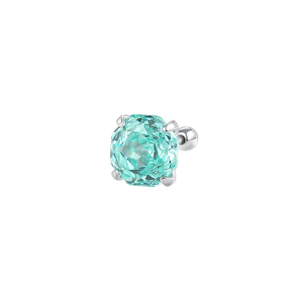 Wholesale Women's S925 Sterling Silver Geometric Rose Cutout Zircon Earrings Set With Zirconia