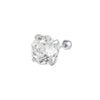 Wholesale Women's S925 Sterling Silver Geometric Rose Cutout Zircon Earrings Set With Zirconia