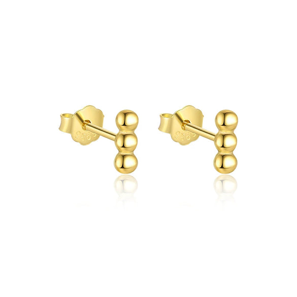 Wholesale Women's S925 Sterling Silver Geometric Rose Flower Earrings Minimalist Cold Style With Zirconia Treatment
