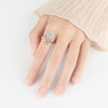 Wholesale Women's S925 Sterling Silver Geometric Rotating Open Ring With Electroplating