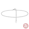 Wholesale Women's S925 Sterling Silver Geometric Round Bead Anklet