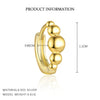 Wholesale Women's S925 Sterling Silver Geometric Round Bead Earrings Inlaid With Zircon