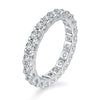 Wholesale Women's S925 Sterling Silver Geometric Round Moissanite Ring With Seiko Design