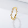 Wholesale Women's S925 Sterling Silver Geometric Round Zircon Diamond Ring Jewelry