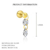 Wholesale Women's S925 Sterling Silver Geometric Round Zircon Earrings