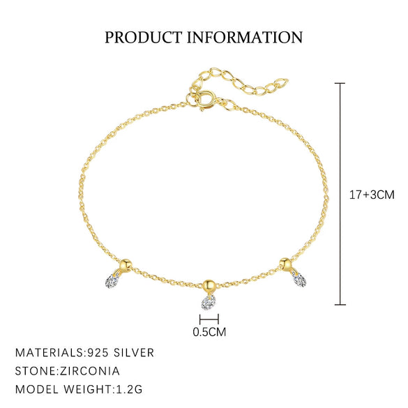 Wholesale Women's S925 Sterling Silver Geometric Round Zircon Earrings