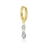Wholesale Women's S925 Sterling Silver Geometric Round Zircon Earrings