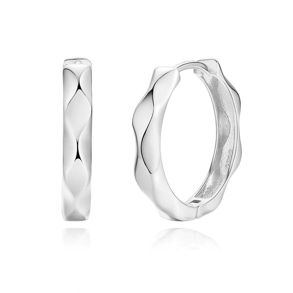 Wholesale Women's S925 Sterling Silver Geometric Rounded Rhombus Pattern Highend Exaggerated Earrings With Electroplating