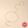 Wholesale Women's S925 Sterling Silver Geometric Small Gold Bead Toe Chain Anklet Normcore Ins Design Foot Jewelry