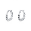 Wholesale Women's S925 Sterling Silver Geometric Small Square Niche Design Earrings With Electroplating