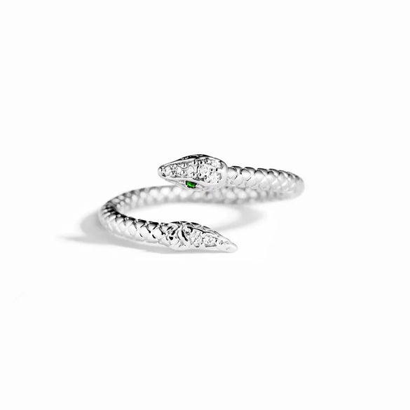 Wholesale Women's S925 Sterling Silver Geometric Snake Ring Electroplated