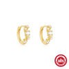 Wholesale Women's S925 Sterling Silver Geometric Spiral Wave Water Drop Thin Earrings With Electroplating