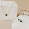 Wholesale Women's S925 Sterling Silver Geometric Square Clavicle Necklace With Electroplating
