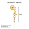 Wholesale Women's S925 Sterling Silver Geometric Square Earrings Inserted With Zirconia