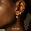 Wholesale Women's S925 Sterling Silver Geometric Square Earrings With Flash Zirconium
