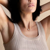 Wholesale Women's S925 Sterling Silver Geometric Square Necklace With O Word Chain And Electroplating