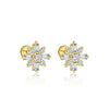 Wholesale Women's S925 Sterling Silver Geometric Square Zircon Earrings
