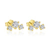 Wholesale Women's S925 Sterling Silver Geometric Square Zircon Earrings