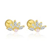 Wholesale Women's S925 Sterling Silver Geometric Square Zircon Earrings