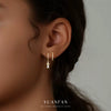Wholesale Women's S925 Sterling Silver Geometric Square Zircon Earrings