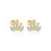 Wholesale Women's S925 Sterling Silver Geometric Square Zircon Earrings