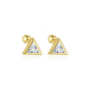 Wholesale Women's S925 Sterling Silver Geometric Square Zircon Earrings