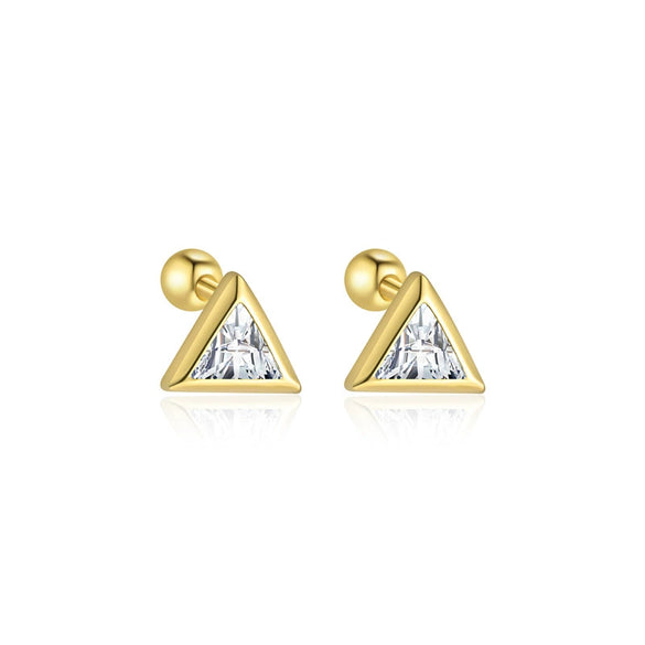Wholesale Women's S925 Sterling Silver Geometric Square Zircon Earrings