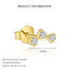 Wholesale Women's S925 Sterling Silver Geometric Square Zircon Earrings