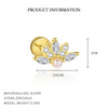 Wholesale Women's S925 Sterling Silver Geometric Square Zircon Earrings