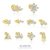 Wholesale Women's S925 Sterling Silver Geometric Square Zircon Earrings