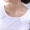 Wholesale Women's S925 Sterling Silver Geometric Square Zircon Necklace With Cross Chain