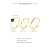 Wholesale Women's S925 Sterling Silver Geometric Stacked Ring Three Piece Set With Black Diamond And Electroplating