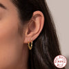 Wholesale Women's S925 Sterling Silver Geometric Star Tassel Chain Ear Stud Stacking Earrings