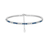 Wholesale Women's S925 Sterling Silver Geometric Style Electroplated Adjustable Tennis Bracelet