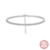 Wholesale Women's S925 Sterling Silver Geometric Style Electroplated Adjustable Tennis Bracelet