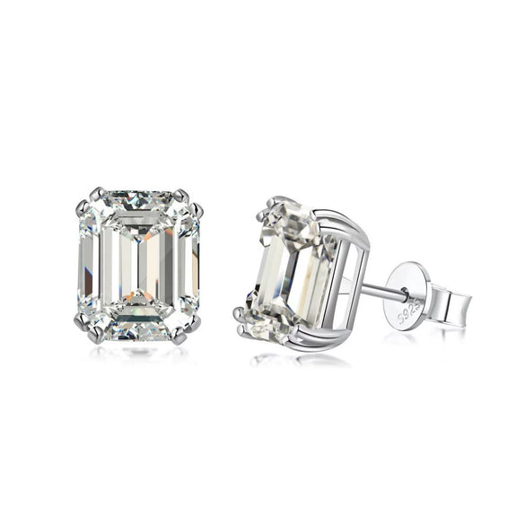 Wholesale Women's S925 Sterling Silver Geometric Style Electroplated Earrings