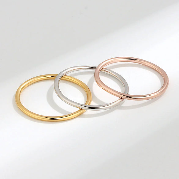 Wholesale Women's S925 Sterling Silver Geometric Style Electroplated Ring