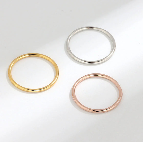 Wholesale Women's S925 Sterling Silver Geometric Style Electroplated Ring