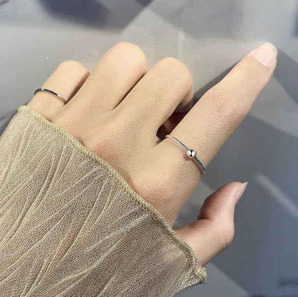 Wholesale Women's S925 Sterling Silver Geometric Style Electroplated Ring