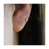 Wholesale Women's S925 Sterling Silver Geometric Style Goldplated Zirconia Earrings