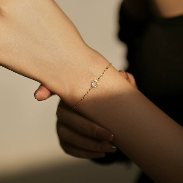 Wholesale Women's S925 Sterling Silver Geometric Style Micro Inlay Bracelet